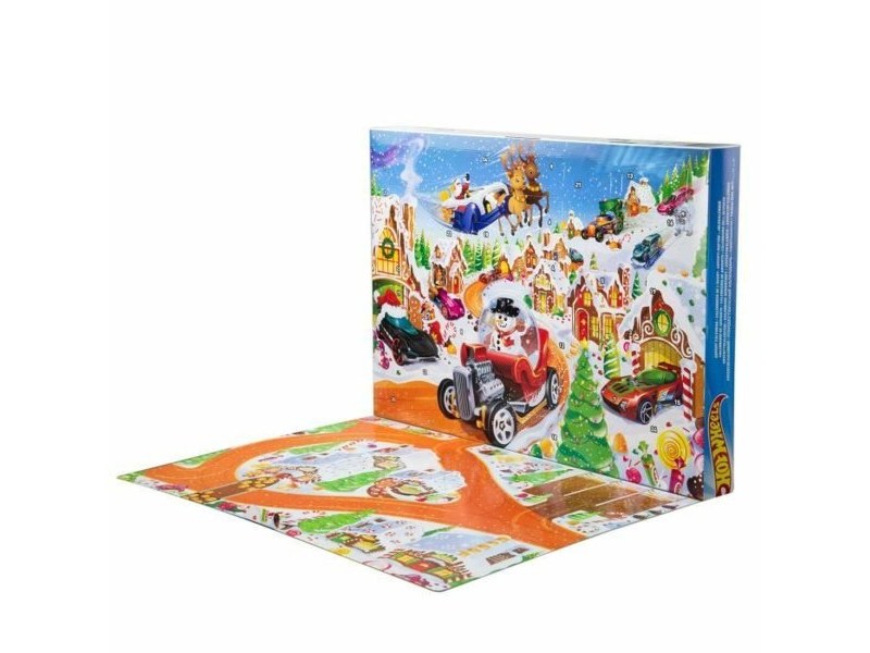 Коледен Календар Hot Wheels Метал Пластмаса Спортни