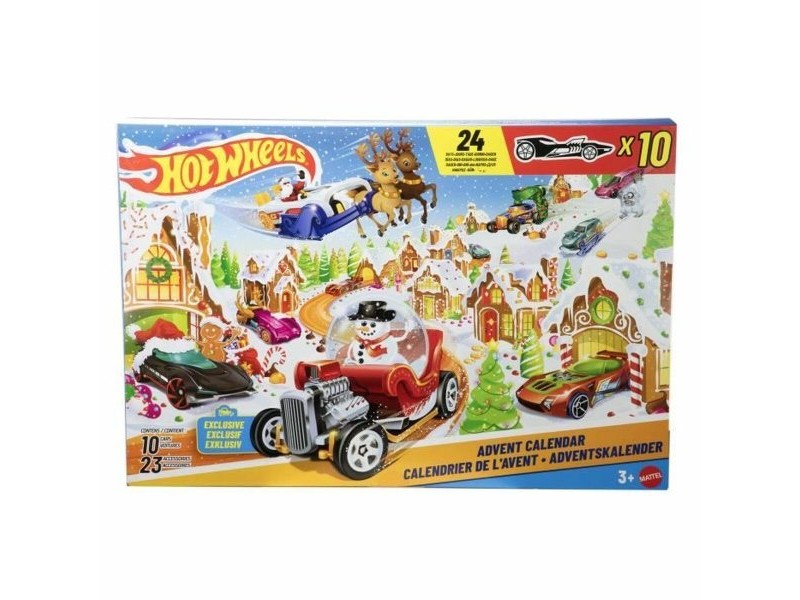 Коледен Календар Hot Wheels Метал Пластмаса Спортни