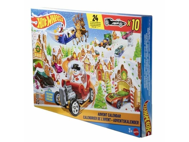 Коледен Календар Hot Wheels Метал Пластмаса Спортни
