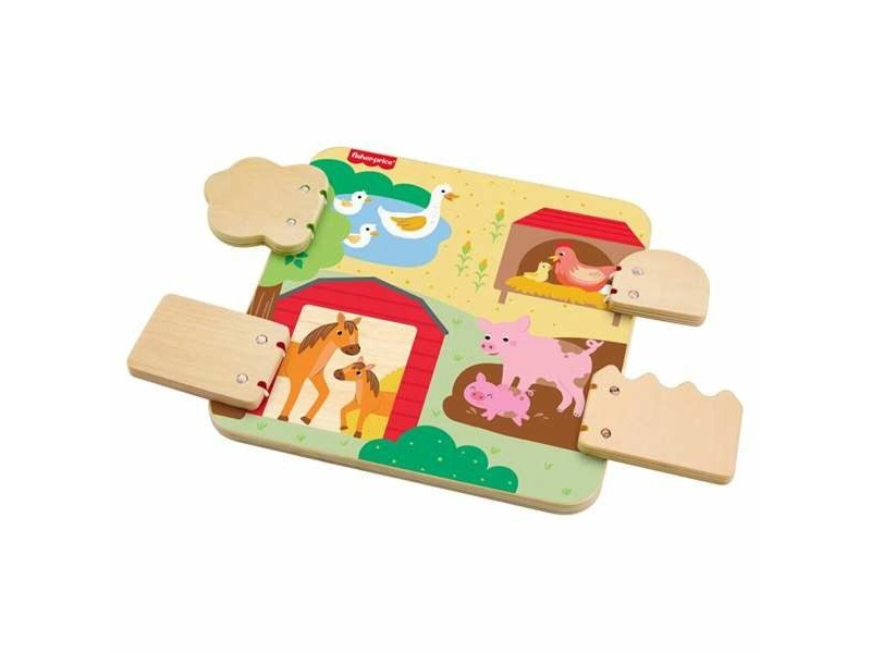 Бебешка играчка Mattel 20 x 20 x 1,91 cm Животни