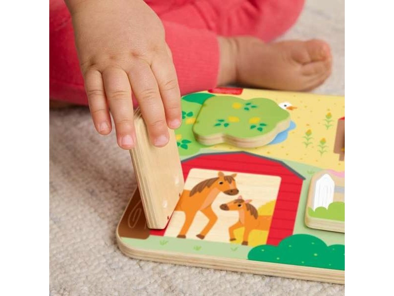 Бебешка играчка Mattel 20 x 20 x 1,91 cm Животни
