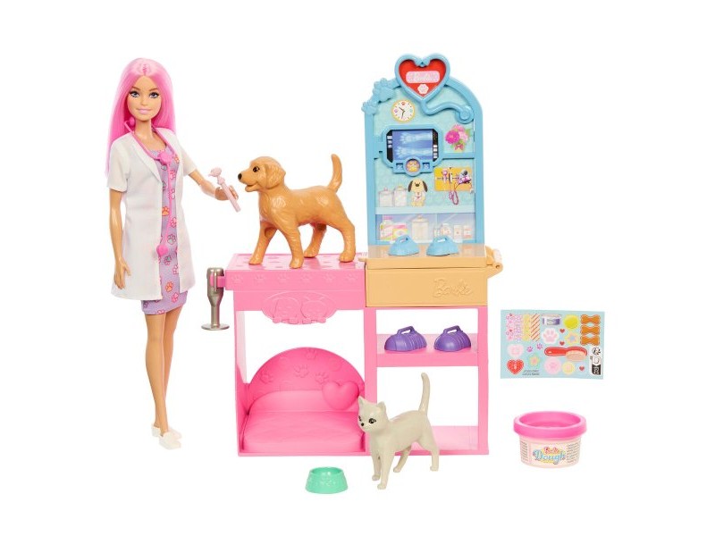 Playset Barbie Veterinarian Clinic 15 Части