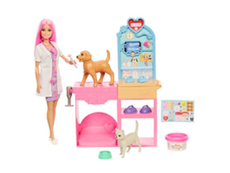 Playset Barbie Veterinarian Clinic 15 Части