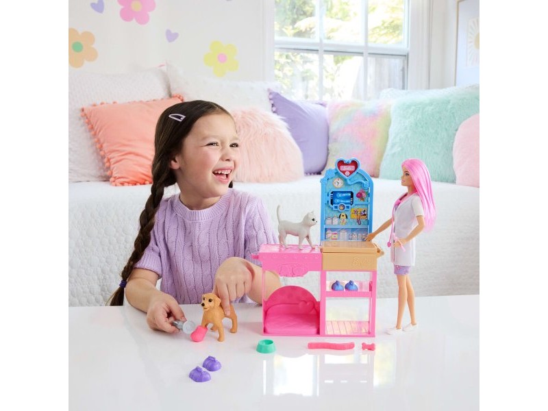 Playset Barbie Veterinarian Clinic 15 Части