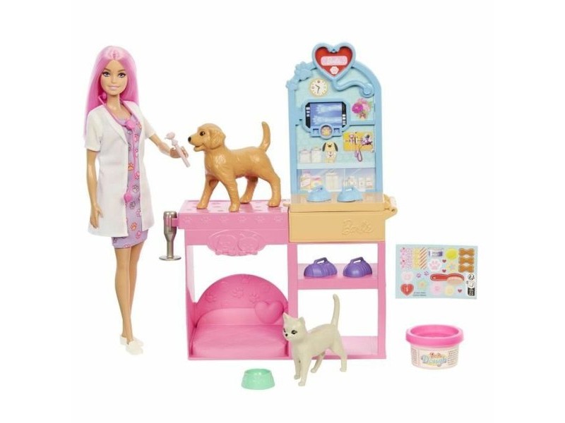 Playset Barbie Veterinarian Clinic 15 Части