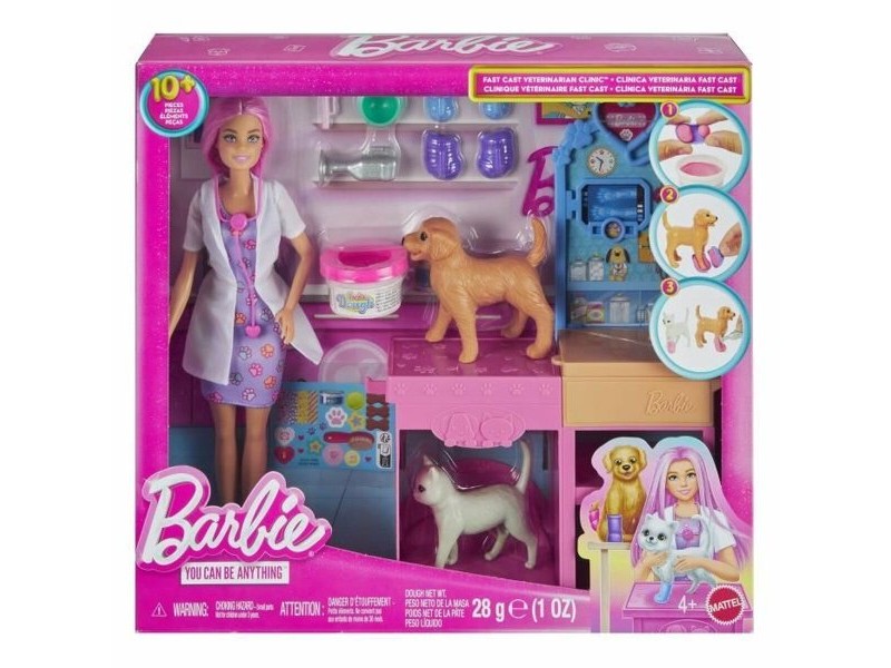 Playset Barbie Veterinarian Clinic 15 Части