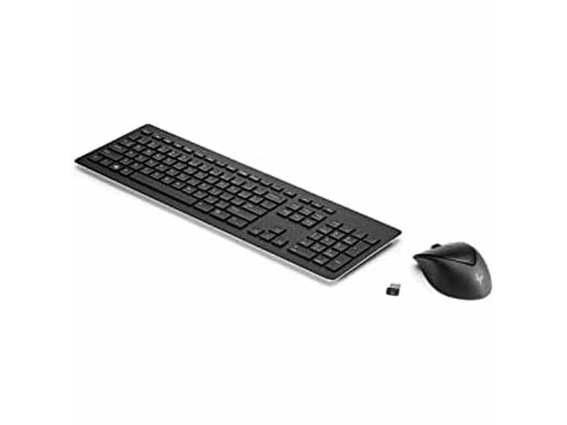 Клавиатура с мишка HP 3M165AA Испанска Qwerty Черен Bluetooth