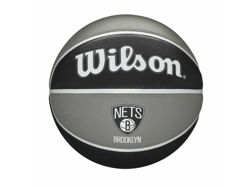 Баскетболна Топка Wilson Nba Team Tribute Brooklyn Nets Черен Естествен каучук Един размер 7