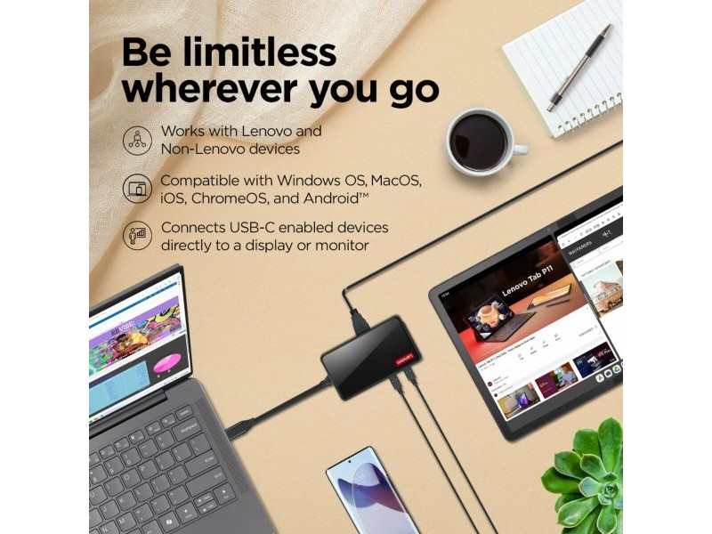 USB извод Lenovo GX91M73945 Черен 100 W