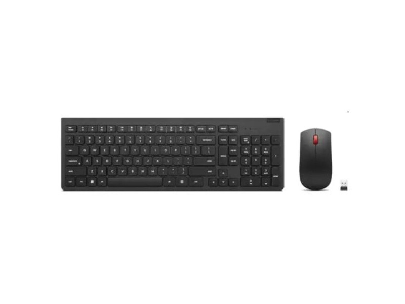 Клавиатура с мишка Lenovo 4X31N50739 Черен Испанска Qwerty QWERTY