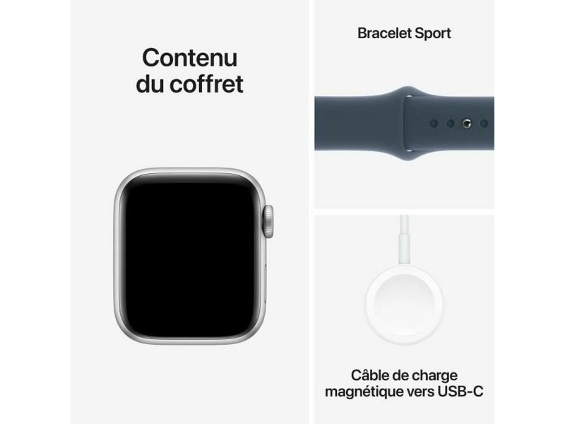 Смарт часовник Apple Watch SE (2a Gen) Син Сребрист 40 mm
