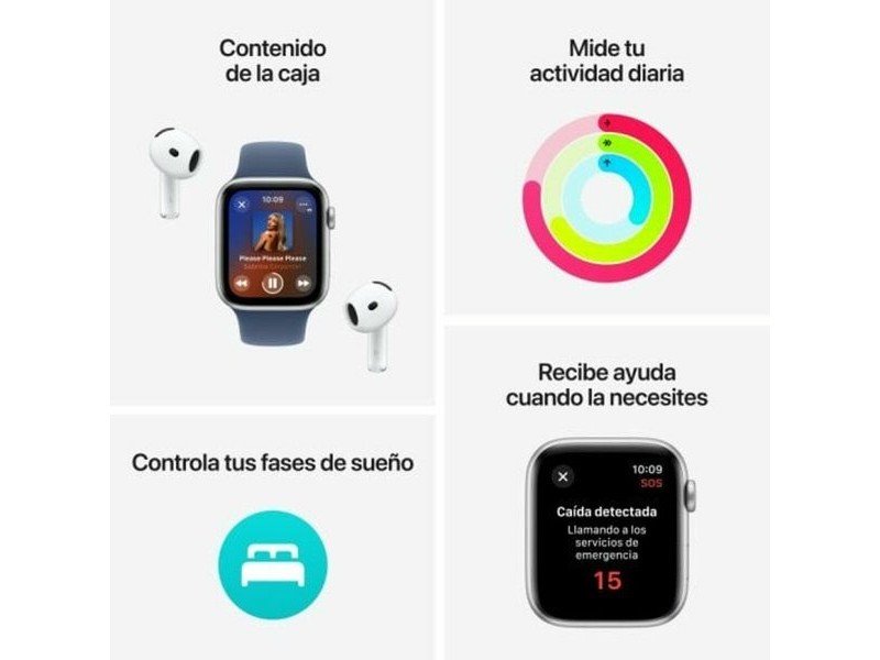 Мъжки часовник Apple MXGF3QL/A Син Сребрист