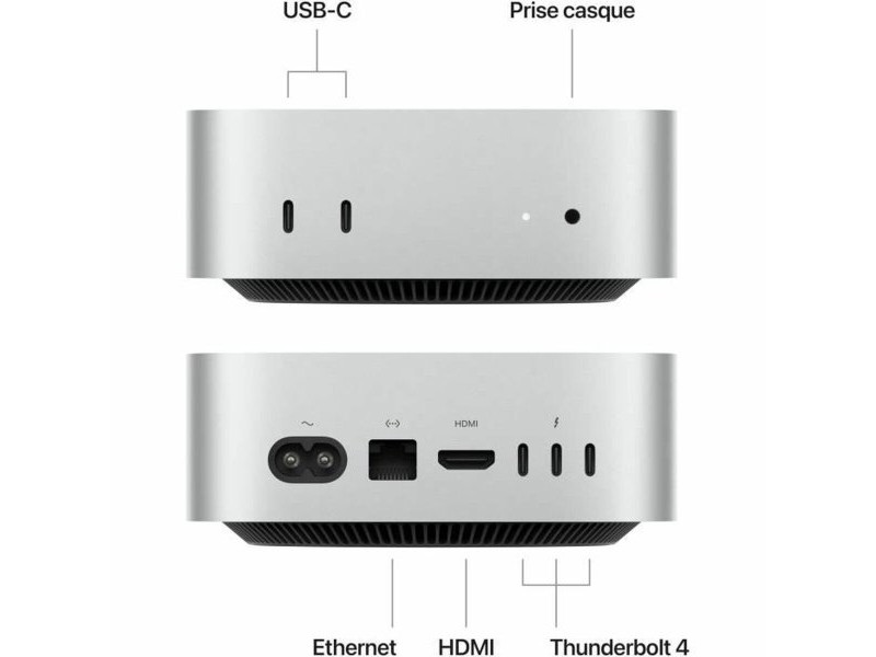 Мини компютър Apple Mac mini (2024) Apple M4 chip 512 GB M4 24 GB RAM