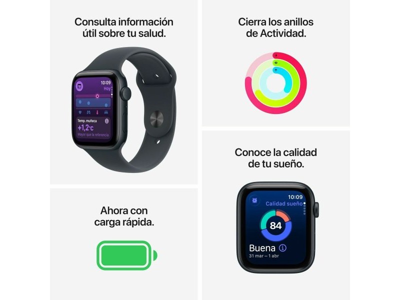 Смарт часовник Apple MEHC4QL/A Черен 40 mm