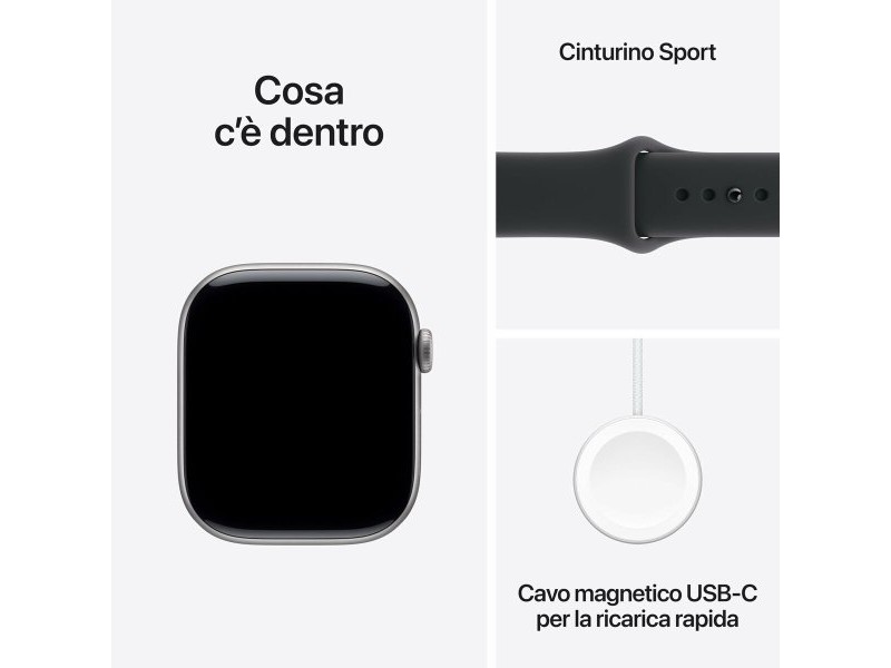 Смарт часовник Apple MFCA4QL/A Сив 46 mm