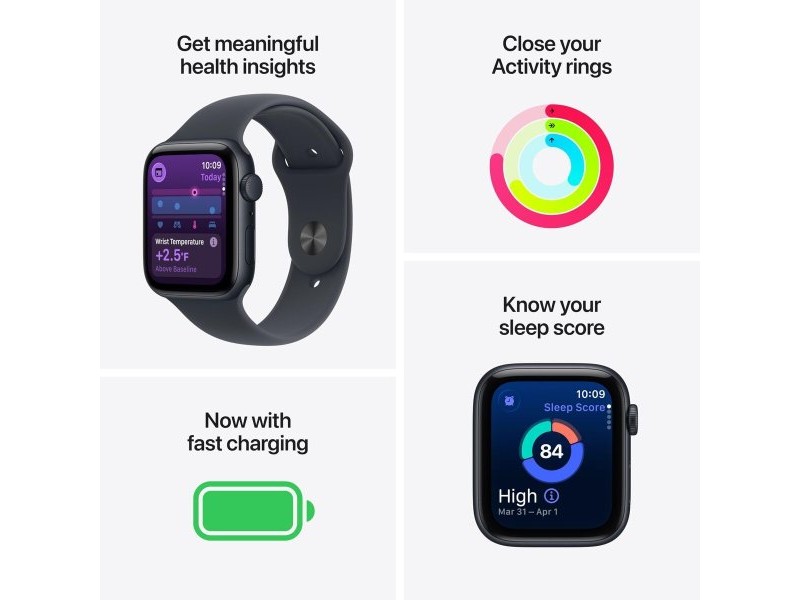 Смарт часовник Apple Apple Watch SE 3 GPS 44mm Бял 1,78 Смарт часовник Apple Apple Watch SE 3 GPS 44mm Бял 1,78