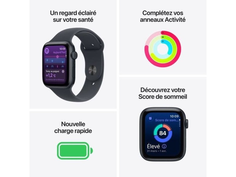 Смарт часовник Apple Черен Ø 44 mm