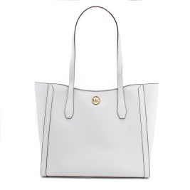Чанта за Рамо Michael Kors Leida Бял 34 x 29 x 12 cm