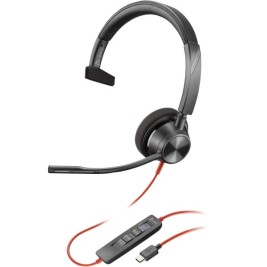 Слушалки с микрофон Poly Blackwire 3310 Черен