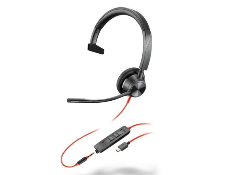 Слушалки с микрофон Poly Blackwire 3315 Черен