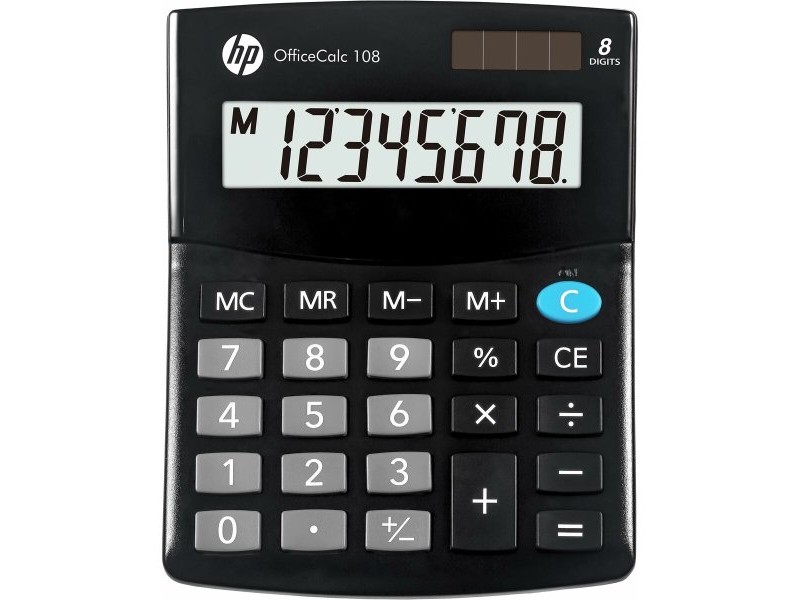 Калкулатор HP HPKOC108 Черен Пластмаса