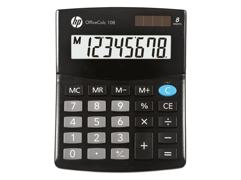 Калкулатор HP HPKOC108 Черен Пластмаса
