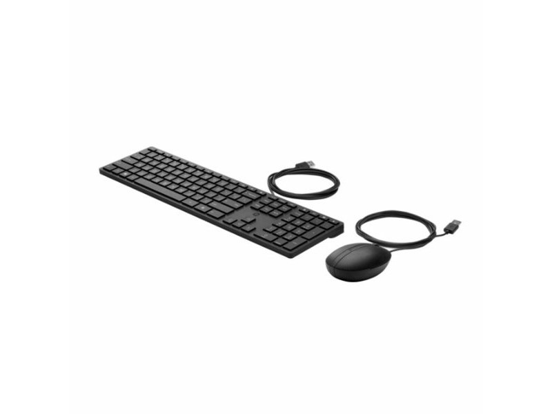Клавиатура с мишка HP 9SR36UT Черен Испанска Qwerty