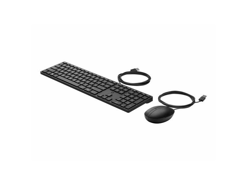 Клавиатура с мишка HP 9SR36UT Черен Испанска Qwerty
