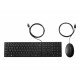 Клавиатура с мишка HP 9SR36UT Черен Испанска Qwerty