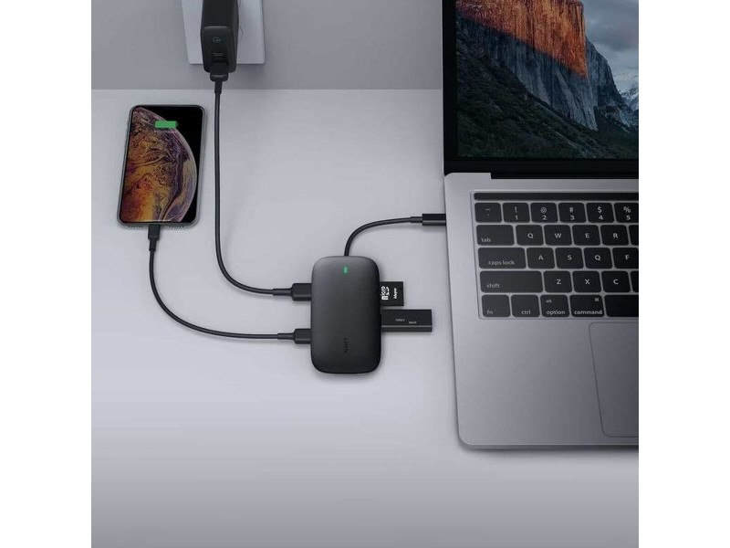USB извод Aukey CB-C71 Черен 100 W