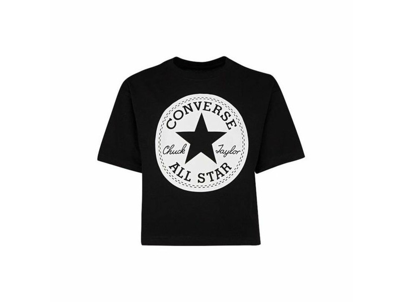 Детски Тениска с къс ръкав Converse Черен