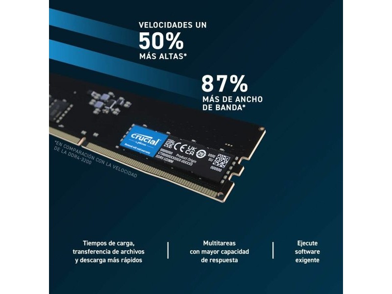 RAM памет Crucial CT2K16G48C40U5 DDR5 4800 MHz 32 GB CL40