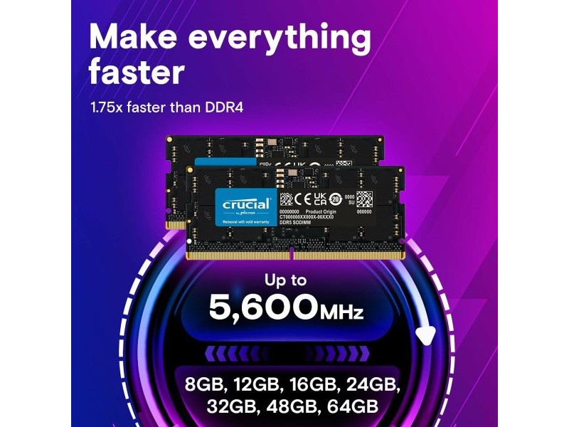 RAM памет Crucial CT32G56C46S5 32 GB DDR5 5600 MHz CL46