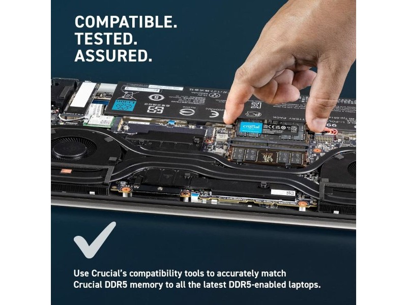 RAM памет Crucial CT2K32G56C46S5 64 GB DDR5 SDRAM DDR5 5600 MHz RAM памет Crucial CT2K32G56C46S5 64 GB DDR5 SDRAM DDR5 5600 MHz
