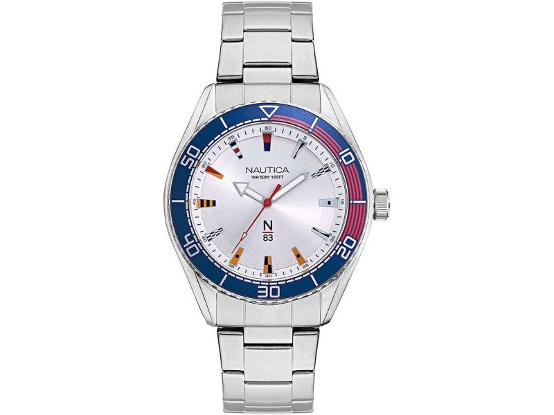 Мъжки часовник Nautica NAPFWS005 Сребрист (Ø 44 mm)