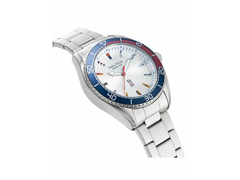 Мъжки часовник Nautica NAPFWS005 Сребрист (Ø 44 mm)