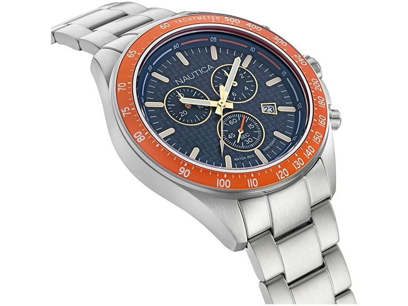 Мъжки часовник Nautica NAPOBF117 Сребрист (Ø 47 mm)