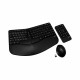 Kлаиатура с безжична мишка V7 CKW400ES Черен испански Испанска Qwerty