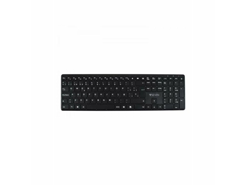 Блутут клавиатура V7 KW550 BT Черен Испанска Qwerty