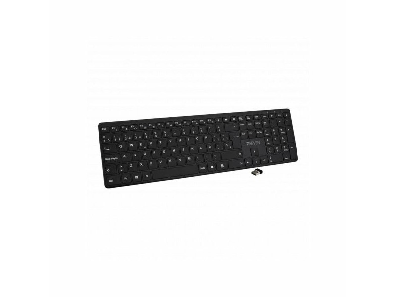 Блутут клавиатура V7 KW550 BT Черен Испанска Qwerty