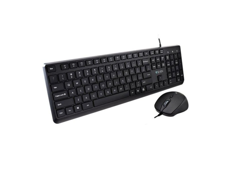 Клавиатура с мишка V7 CKU350US Черен Qwerty US