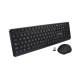Клавиатура с мишка V7 CKW350ES Черен Испанска Qwerty