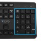 Клавиатура с мишка V7 CKW350ES Черен Испанска Qwerty