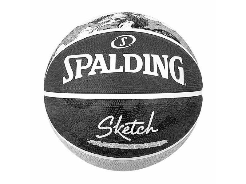 Баскетболна Топка Spalding Sketch Dribble Черен Естествен каучук (Размер 7)