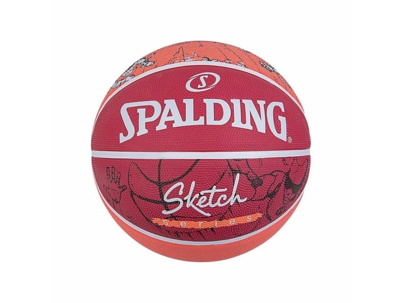 Баскетболна Топка Spalding Sketch Dribble Червен Естествен каучук (Размер 7)