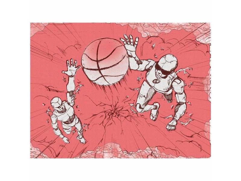 Баскетболна Топка Spalding Sketch Dribble Червен Естествен каучук (Размер 7)