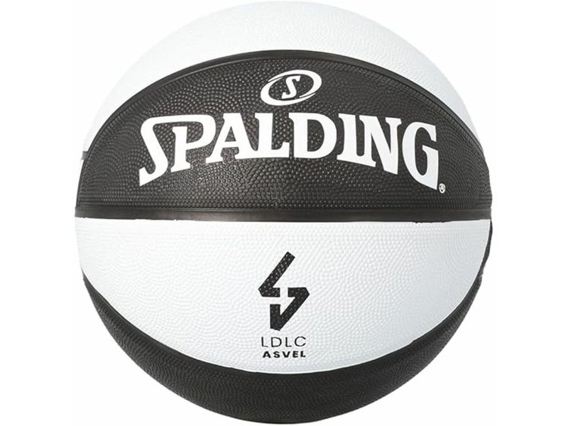 Баскетболна Топка Spalding Asvel Sz7 Бял Черен (Размер 7) Баскетболна Топка Spalding Asvel Sz7 Бял Черен (Размер 7)