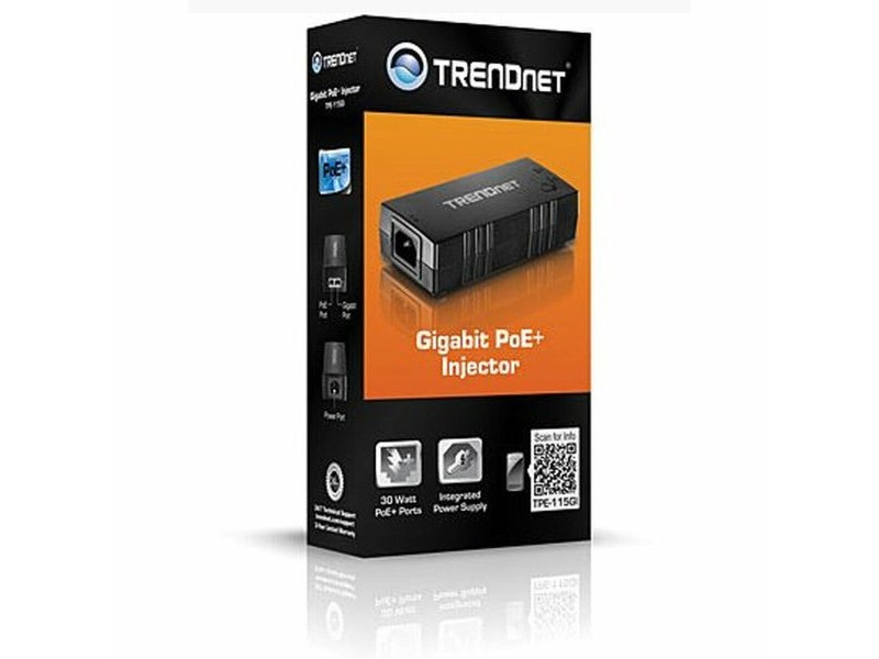PoE инжектор Trendnet TPE-115GI            Черен