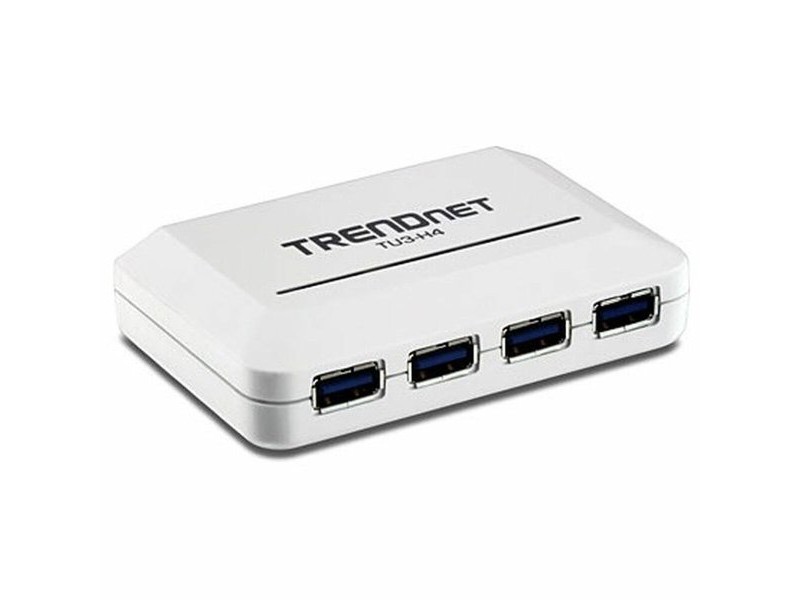 USB извод Trendnet TU3-H4               Бял