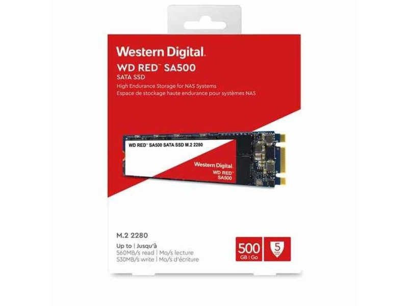 Твърд диск Western Digital Red SA500 500 GB SSD 500 GB SSD Твърд диск Western Digital Red SA500 500 GB SSD 500 GB SSD